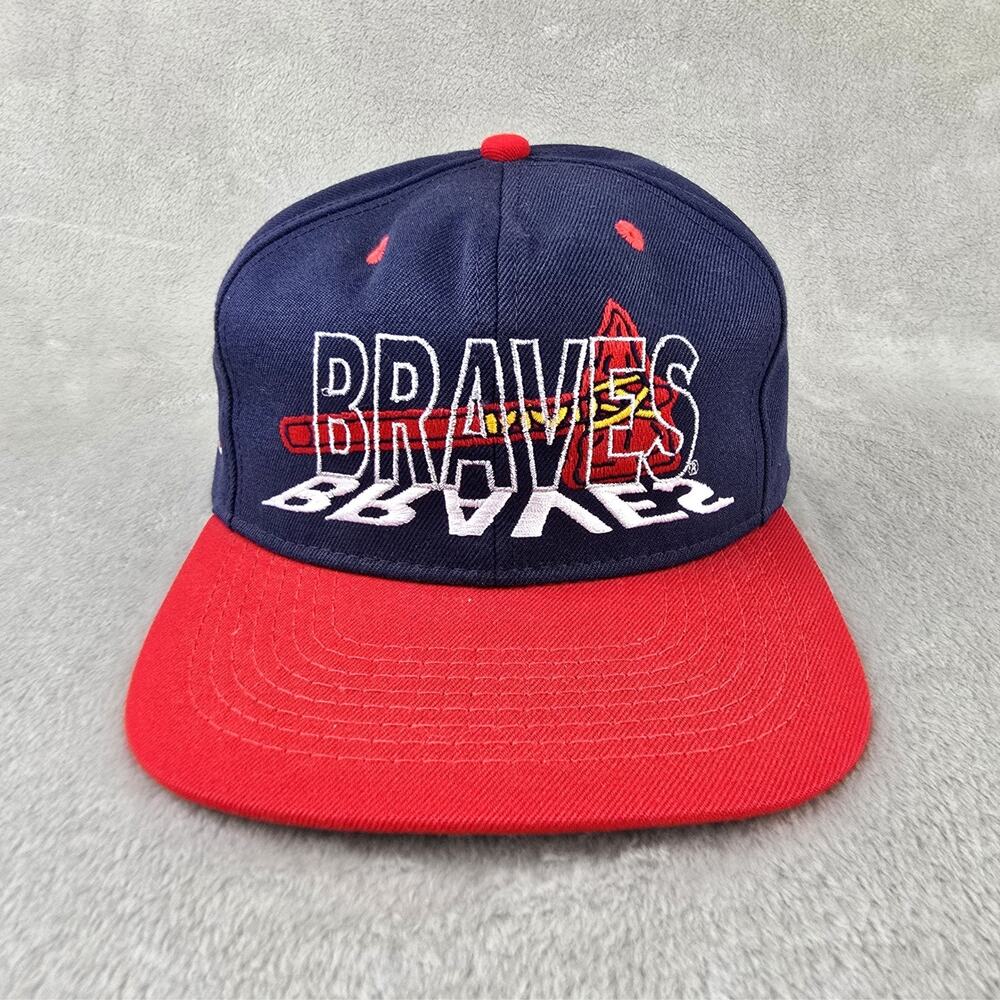 Vintage Atlanta Braves Snapback Hat Tomahawk #1 Apparel New Era Cap MLB 90s